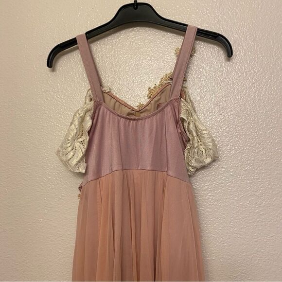 WEISSMAN Dance Costume lyrical blush pink leotard dress I REST 10935 LC child - Picture 4 of 12